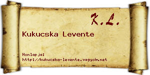 Kukucska Levente névjegykártya