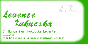levente kukucska business card